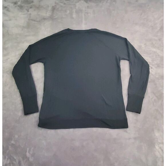 Athleta Sz M Criss Cross Sweatshirt Black Modal Pullover Sweater Winter C4-62 - Picture 7 of 8